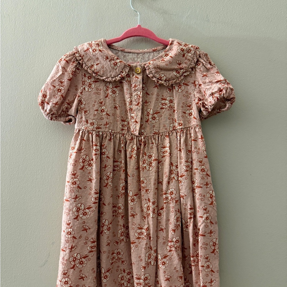Cat & Jack Pink Floral Dress with Button Detail